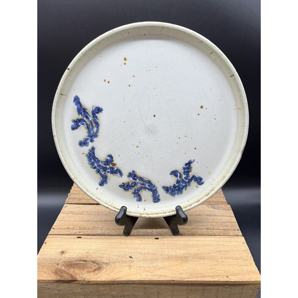 Vintage Amalia ICHTHYS Art Studio Pottery Hand Thrown Platter Plate Tray